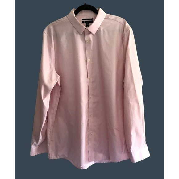 INTERNATIONAL CONCEPTS- MENS PINK NON-IRON BUTTON-DOWN SHIRT SIZE NECK 17-17.5 - Picture 1 of 7